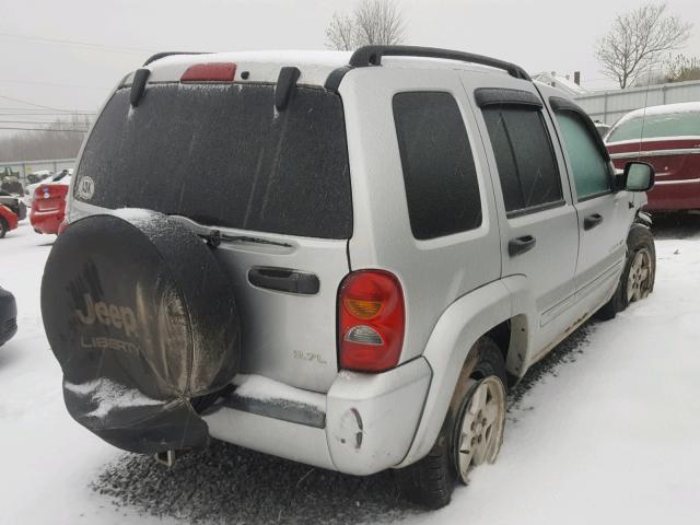 1J4GL58KX3W566168 - 2003 JEEP LIBERTY LI SILVER photo 4