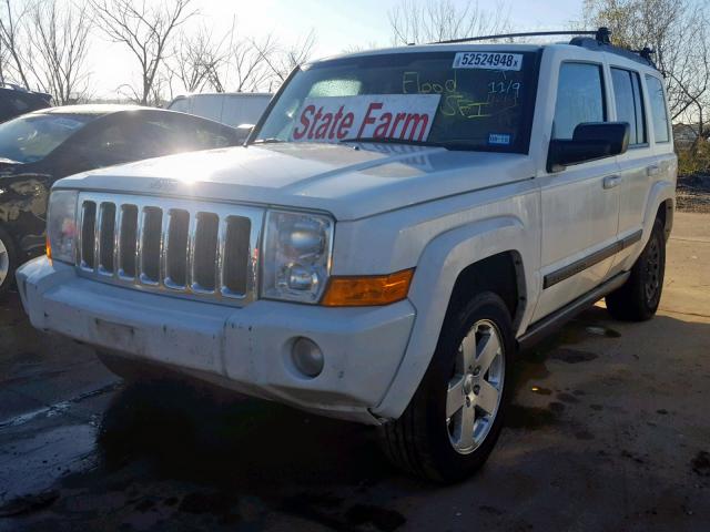 1J8HH48K98C132072 - 2008 JEEP COMMANDER WHITE photo 2