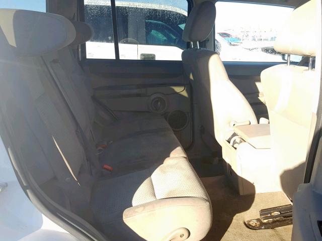 1J8HH48K98C132072 - 2008 JEEP COMMANDER WHITE photo 6