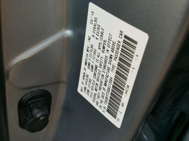 19UUB1F35GA013884 - 2016 ACURA TLX BLUE photo 10