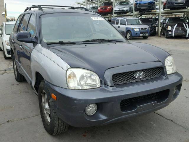 KM8SC13E74U589250 - 2004 HYUNDAI SANTA FE G BLUE photo 1