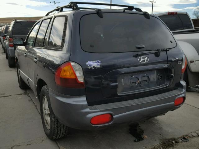 KM8SC13E74U589250 - 2004 HYUNDAI SANTA FE G BLUE photo 3