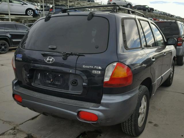 KM8SC13E74U589250 - 2004 HYUNDAI SANTA FE G BLUE photo 4