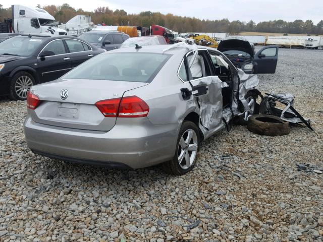 1VWBP7A39DC099487 - 2013 VOLKSWAGEN PASSAT SE SILVER photo 4