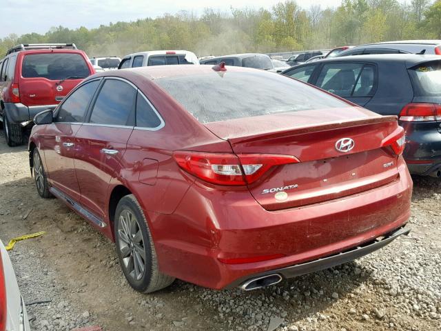 5NPE34AF1GH422265 - 2016 HYUNDAI SONATA SPO BURGUNDY photo 3