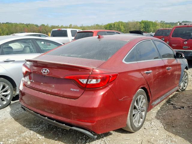 5NPE34AF1GH422265 - 2016 HYUNDAI SONATA SPO BURGUNDY photo 4