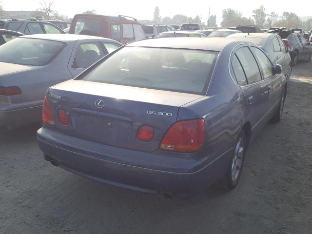 JT8BD69S440193777 - 2004 LEXUS GS 300 BLUE photo 4