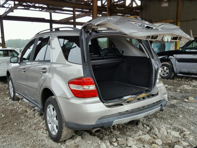 4JGBB86E96A084693 - 2006 MERCEDES-BENZ ML 350 GRAY photo 3