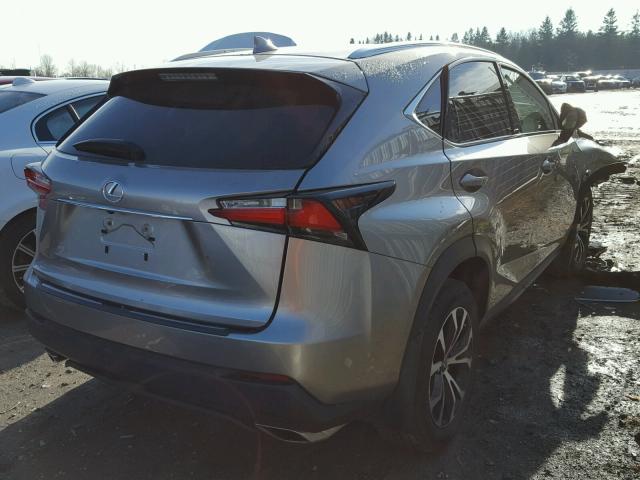 JTJBARBZ1G2072164 - 2016 LEXUS NX 200T GRAY photo 4