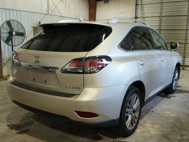 2T2ZK1BA8DC122352 - 2013 LEXUS RX 350 BEIGE photo 4