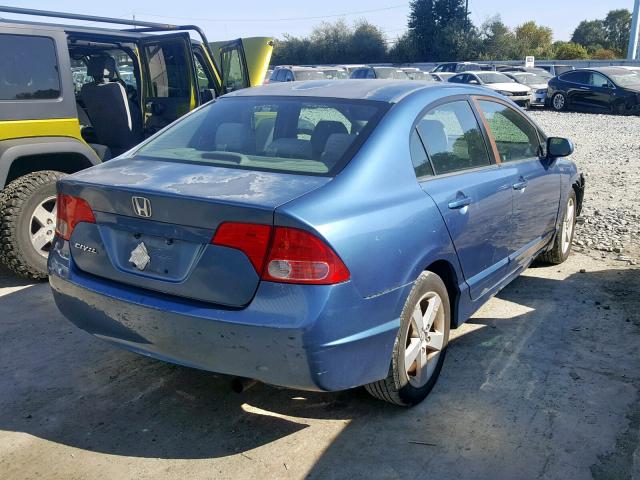 2HGFA16868H513370 - 2008 HONDA CIVIC EX BLUE photo 4