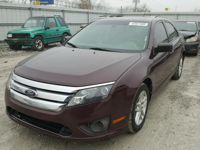 3FAHP0GA2CR361883 - 2012 FORD FUSION S PURPLE photo 2