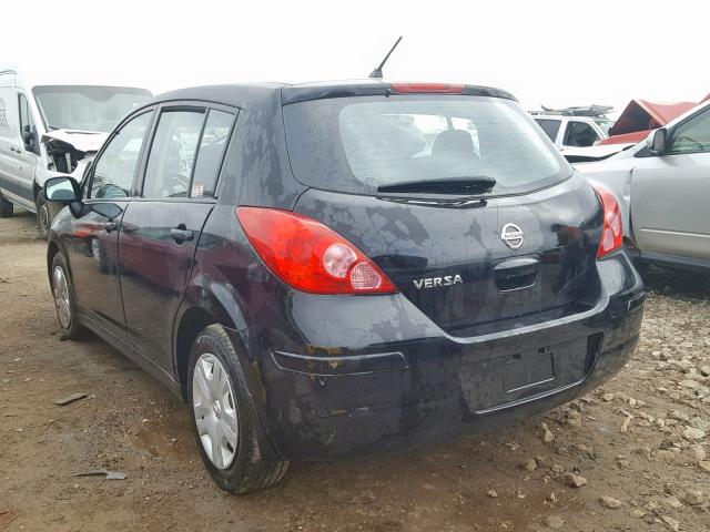 3N1BC1CP4CK298454 - 2012 NISSAN VERSA S BLACK photo 3