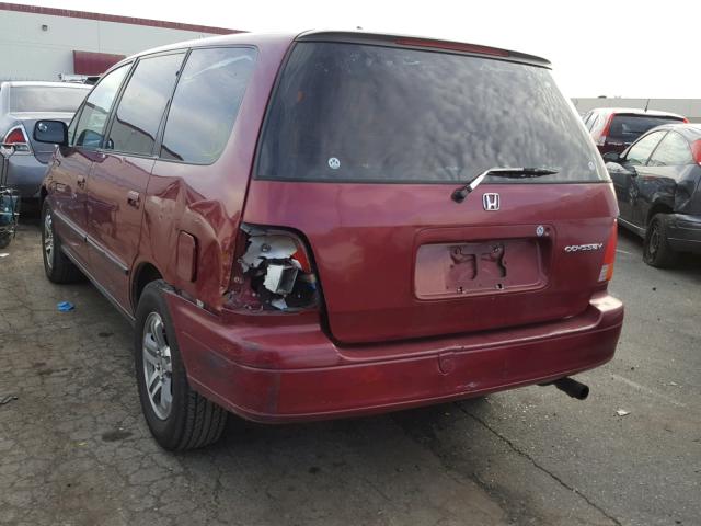 JHMRA1842SC012653 - 1995 HONDA ODYSSEY LX BURGUNDY photo 3