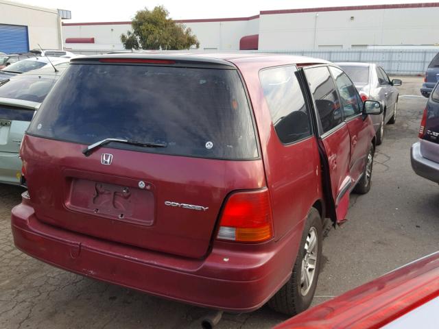 JHMRA1842SC012653 - 1995 HONDA ODYSSEY LX BURGUNDY photo 4