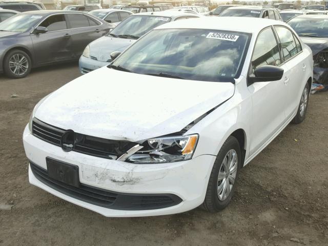 3VW2K7AJ0CM405003 - 2012 VOLKSWAGEN JETTA BASE WHITE photo 2