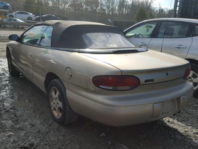 3C3EL55H7WT333885 - 1998 CHRYSLER SEBRING JX GOLD photo 3