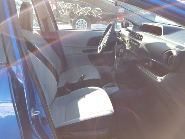 JTDKDTB35D1546010 - 2013 TOYOTA PRIUS C BLUE photo 5