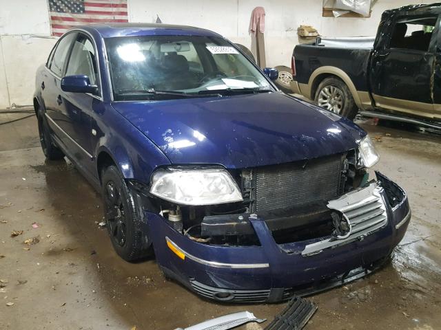 WVWPD63B53P261557 - 2003 VOLKSWAGEN PASSAT GLS BLUE photo 1