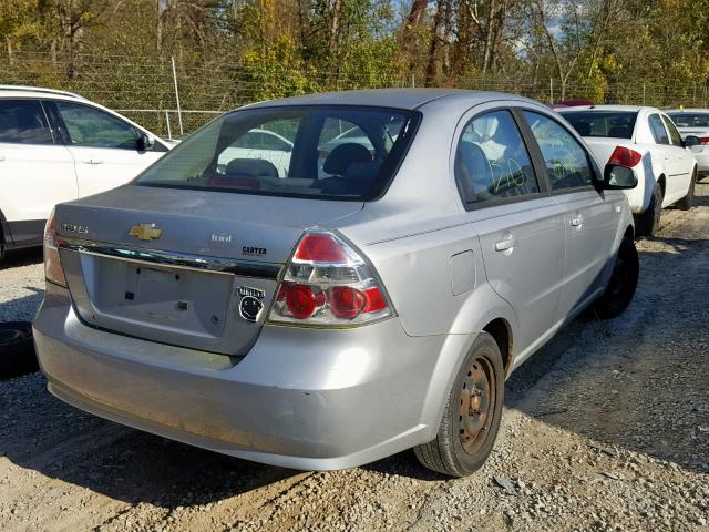 KL1TD56618B233158 - 2008 CHEVROLET AVEO BASE ვერცხლისფერი ფოტო 4