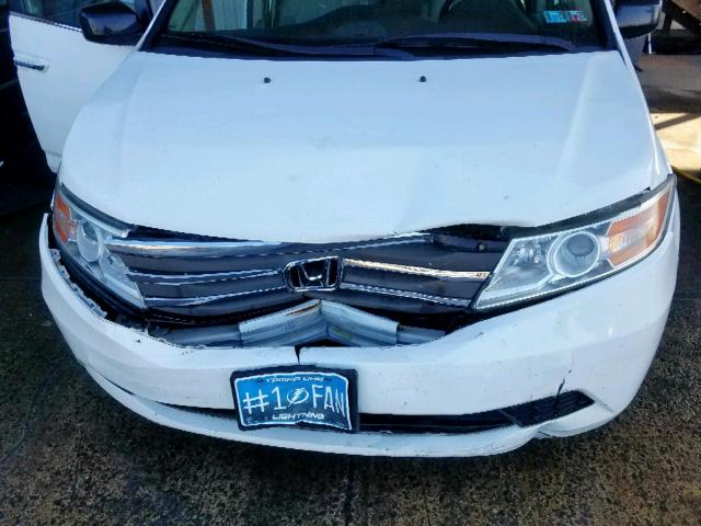 5FNRL5H69CB022508 - 2012 HONDA ODYSSEY EX WHITE photo 7