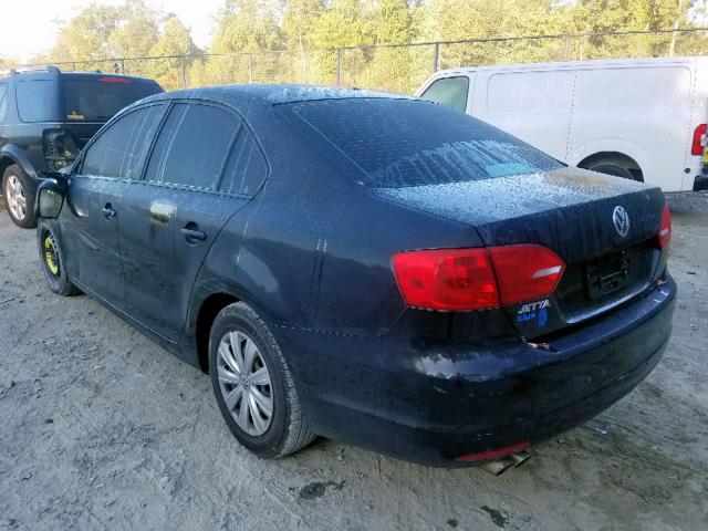 3VW2K7AJ6DM374714 - 2013 VOLKSWAGEN JETTA BASE 黑色 照片 3