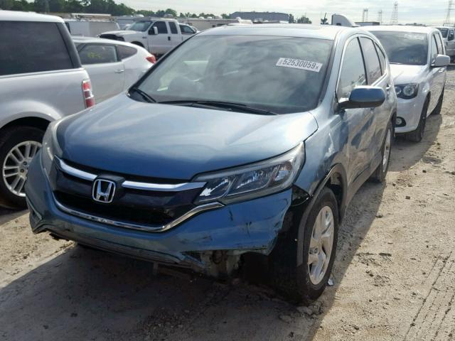 2HKRM3H57FH540860 - 2015 HONDA CR-V EX BLUE photo 2