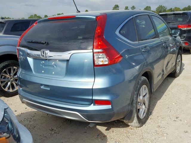 2HKRM3H57FH540860 - 2015 HONDA CR-V EX BLUE photo 4