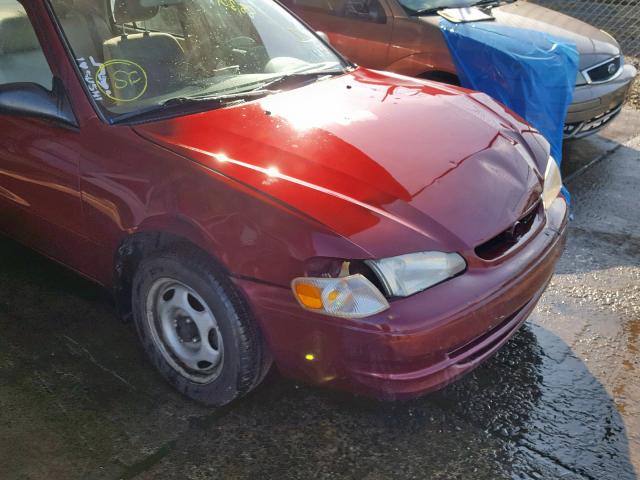 2T1BR12E4XC249463 - 1999 TOYOTA COROLLA VE RED photo 9