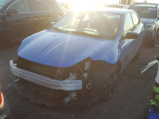 1C3CDFBB0FD242652 - 2015 DODGE DART SXT BLUE photo 2