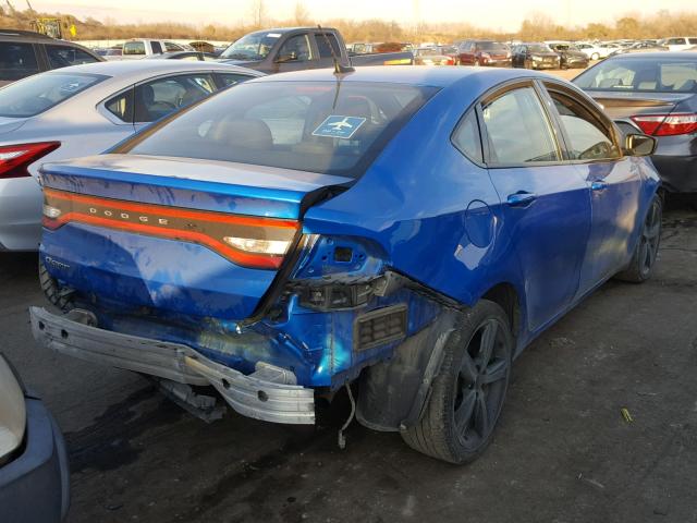 1C3CDFBB0FD242652 - 2015 DODGE DART SXT BLUE photo 4