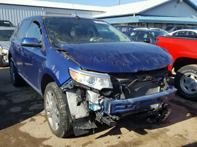 2FMDK3JC6DBC92114 - 2013 FORD EDGE SEL BLUE photo 1