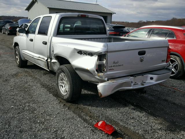 1D7HW48N06S689923 - 2006 DODGE DAKOTA QUA SILVER photo 3