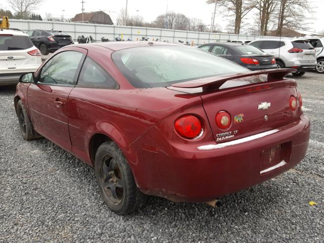 1G1AL15F477313786 - 2007 CHEVROLET COBALT LT MAROON photo 3