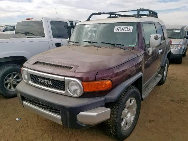 JTEBU11F670080500 - 2007 TOYOTA FJ CRUISER BURGUNDY photo 2