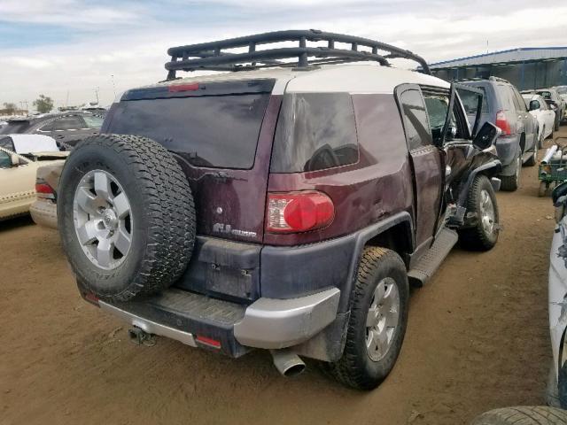 JTEBU11F670080500 - 2007 TOYOTA FJ CRUISER BURGUNDY photo 4