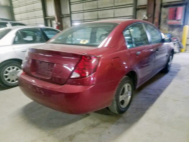 1G8AG52F95Z147347 - 2005 SATURN ION LEVEL RED photo 4