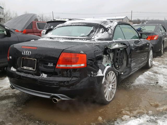 WAUDH48HX9K008116 - 2009 AUDI A4 3.2 CAB BLACK photo 4