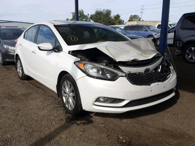 KNAFX4A81E5113951 - 2014 KIA FORTE EX WHITE photo 1