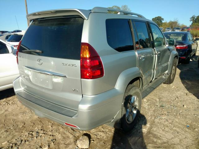 JTJBT20X160100154 - 2006 LEXUS GX 470 SILVER photo 4