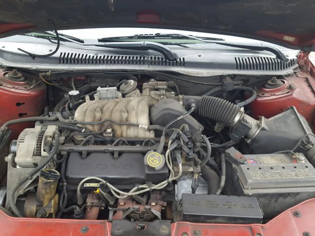 1FAFP52U0WG105632 - 1998 FORD TAURUS LX RED photo 7