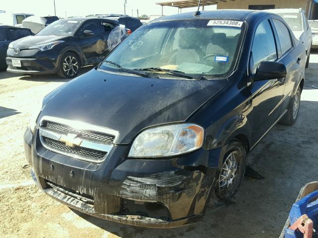 KL1TD5DE9BB187032 - 2011 CHEVROLET AVEO LS BLACK photo 2