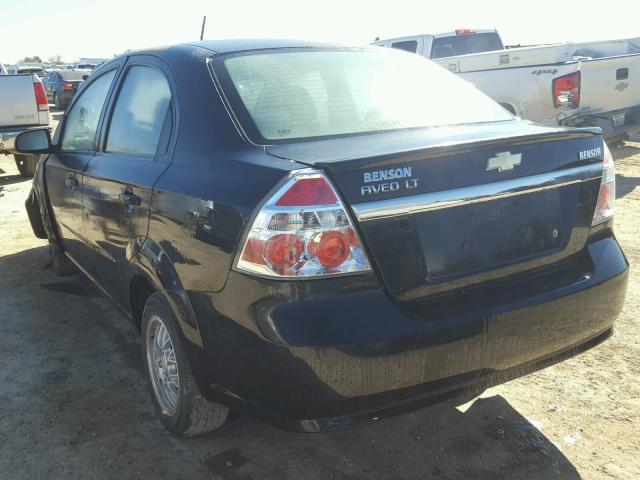 KL1TD5DE9BB187032 - 2011 CHEVROLET AVEO LS BLACK photo 3