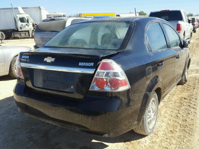 KL1TD5DE9BB187032 - 2011 CHEVROLET AVEO LS BLACK photo 4