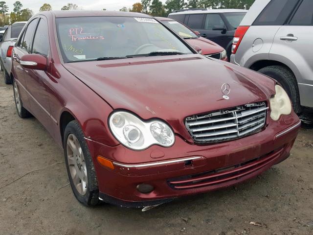 WDBRF61J45A653687 - 2005 MERCEDES-BENZ C 240 MAROON photo 1