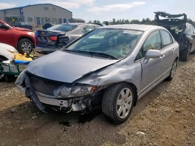 1HGFA16528L034422 - 2008 HONDA CIVIC LX SILVER photo 2