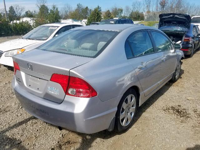 1HGFA16528L034422 - 2008 HONDA CIVIC LX SILVER photo 4