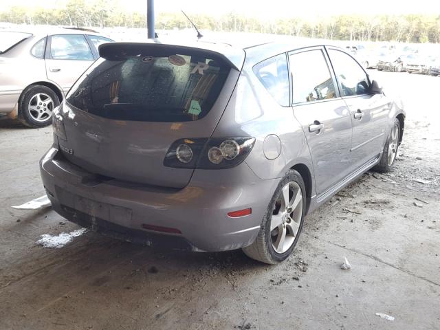 JM1BK343361507776 - 2006 MAZDA 3 HATCHBAC GRAY photo 4