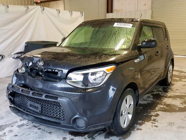 KNDJN2A24F7794034 - 2015 KIA SOUL BLACK photo 2