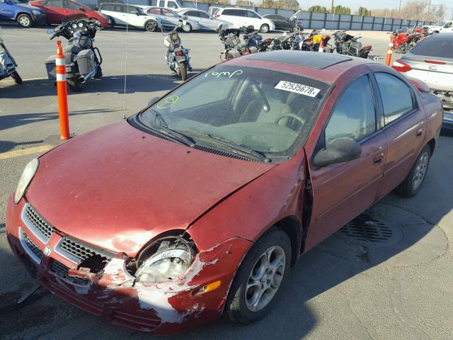 1B3ES56C85D114425 - 2005 DODGE NEON SXT RED photo 2